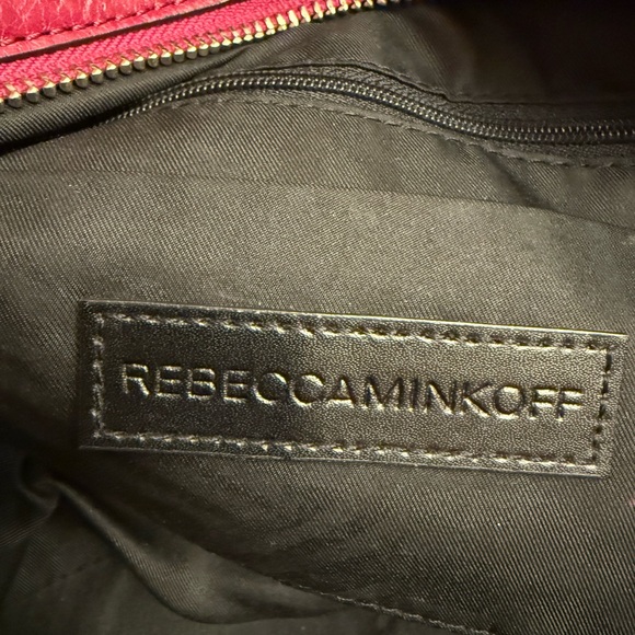 Rebecca Minkoff red/maroon leather bohemian Satchel/tote fringe detailing - Picture 8 of 10